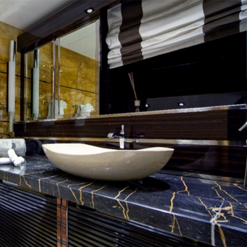 Gold and black marble
