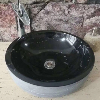 Black marble sink